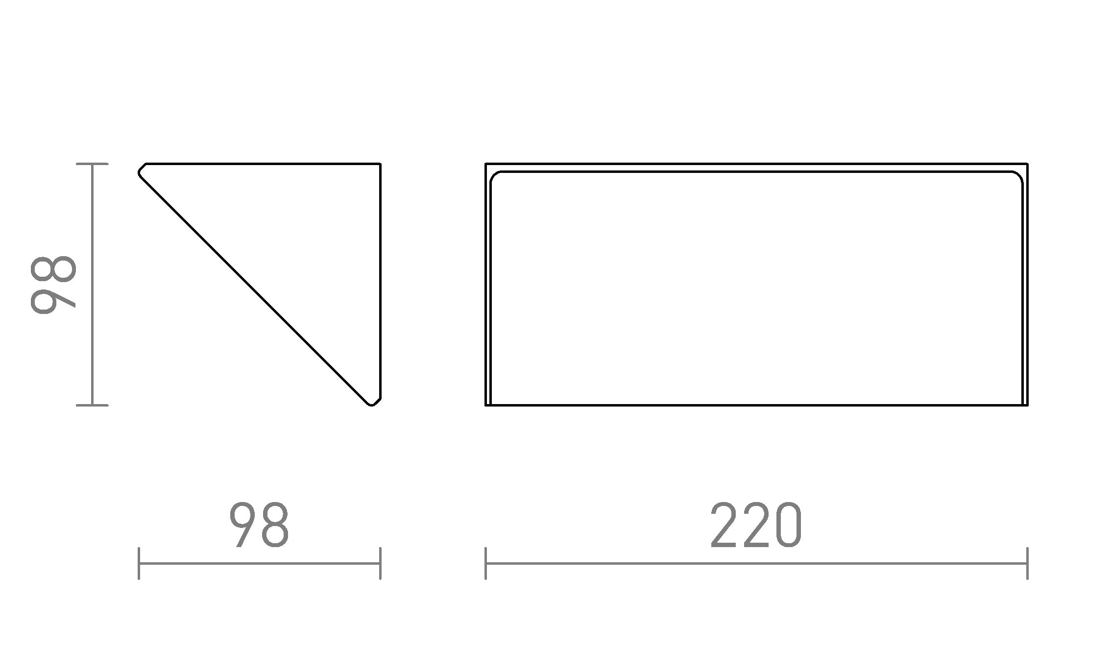 ANDANTE stenska lampa - Product sketch