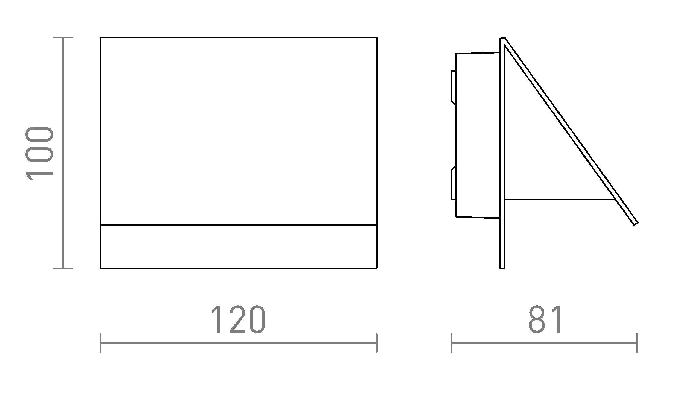 GERI wall lamp - Product sketch