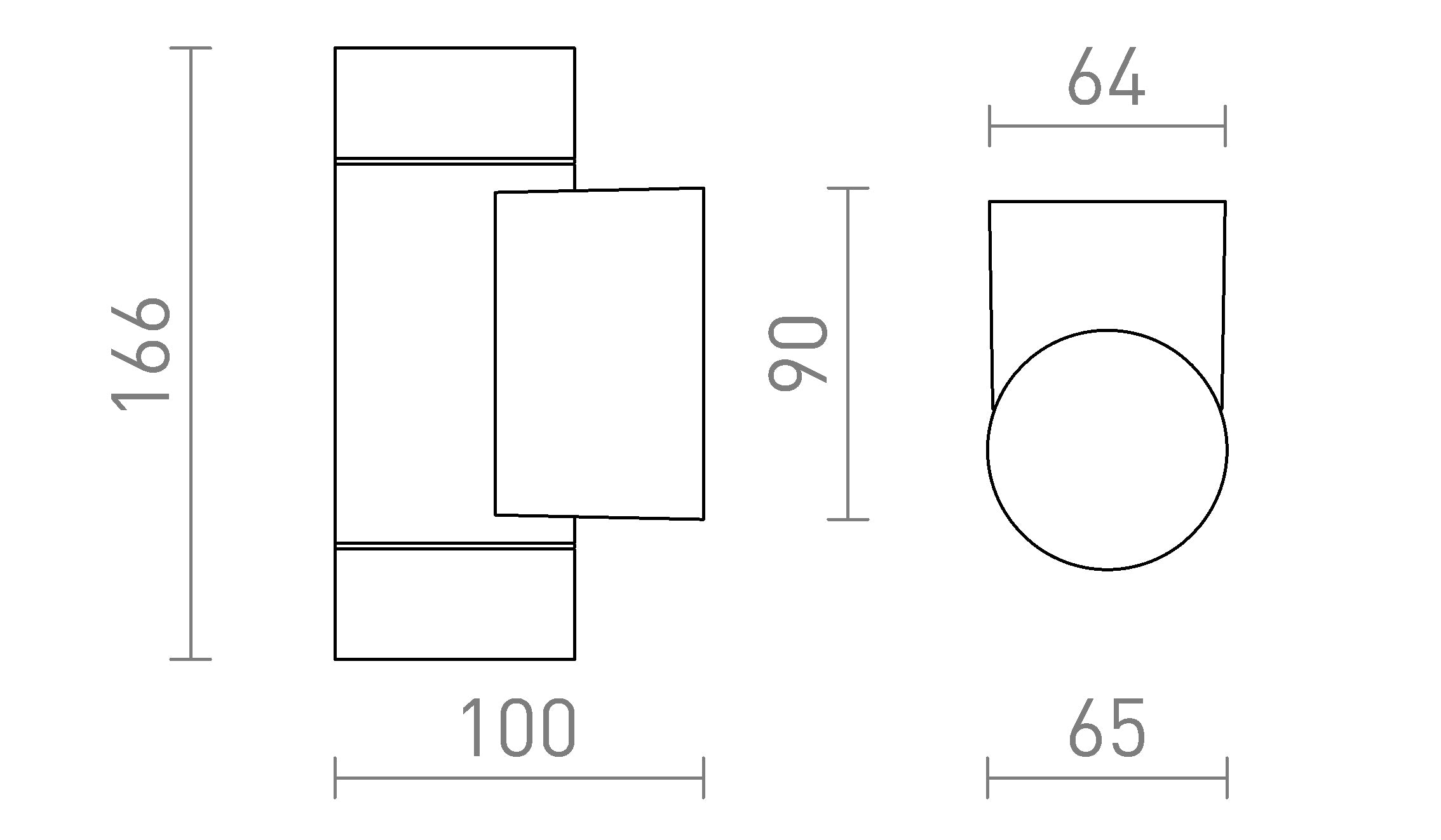 MIZZI NEW II wall lamp - Product sketch