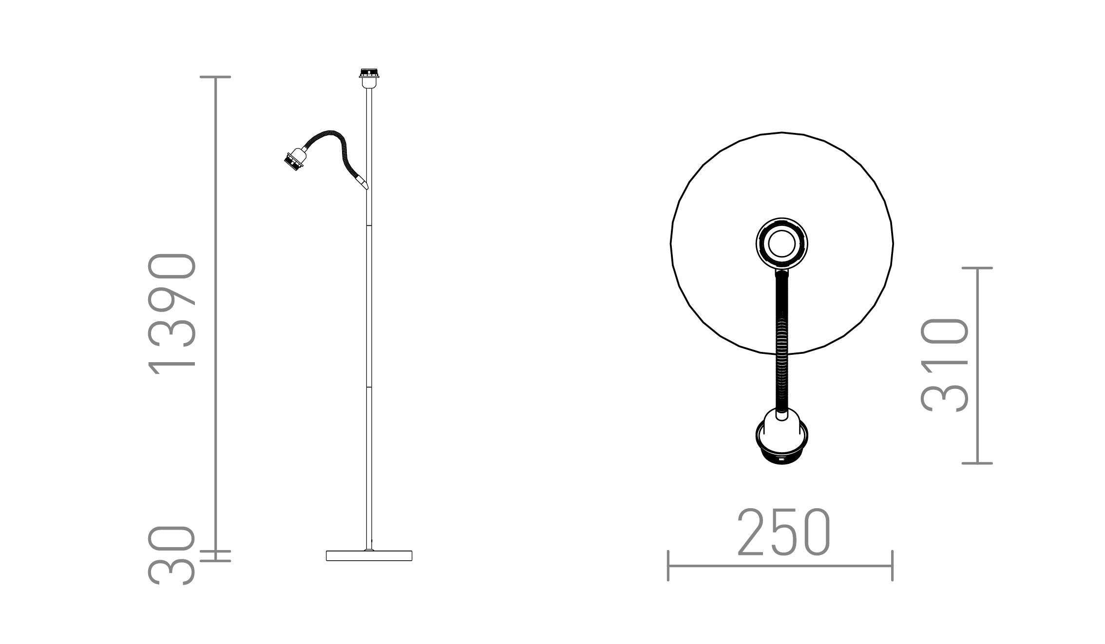 PAMPA suporte em pé - Product sketch