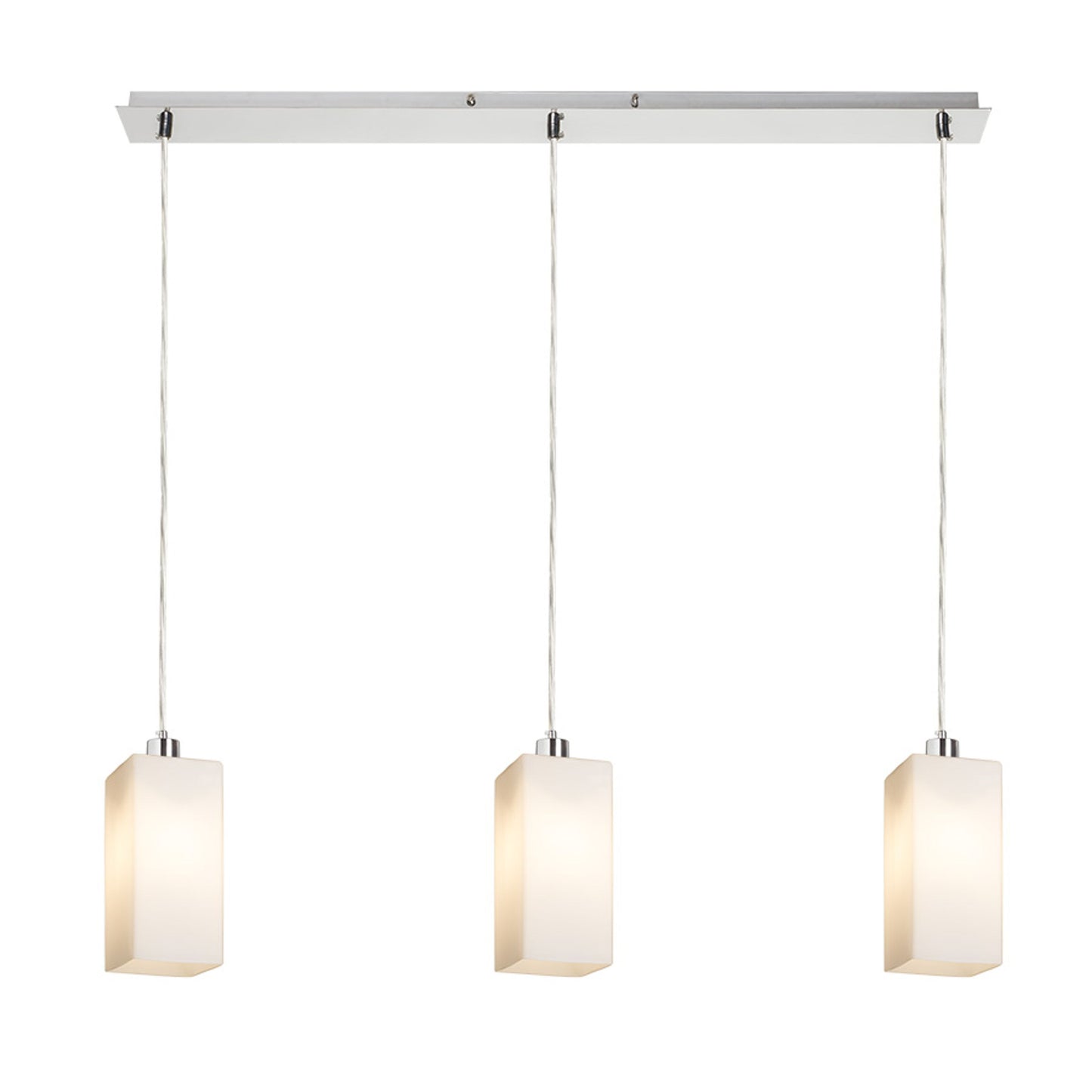 RENDL pendant lamp LIZ III 80 pendant opal-colored glass/matt nickel 230V LED E27 3x15W R14027 2