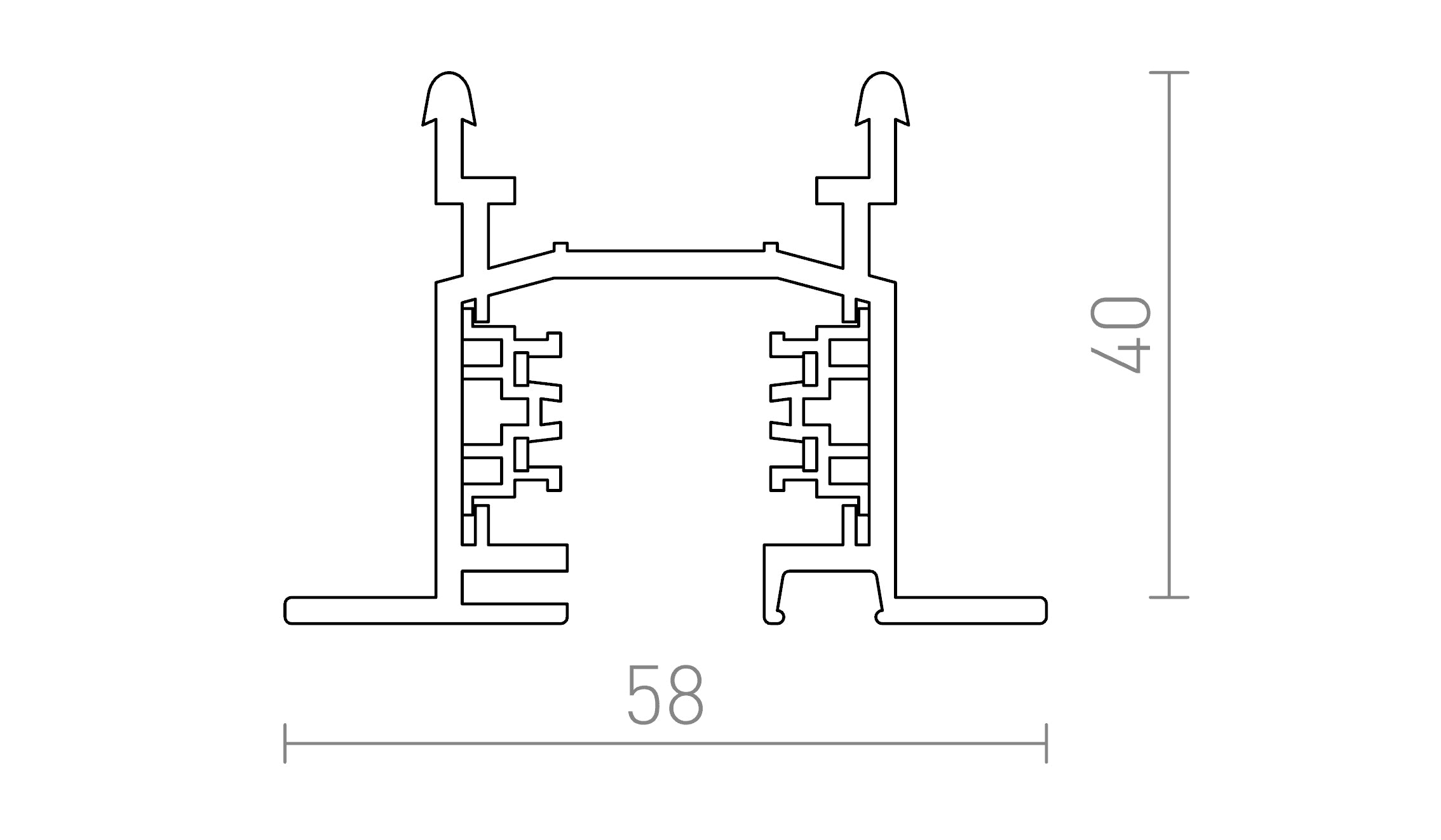 EUTRAC ZÁPUSTNÁ LIŠTA - Product sketch