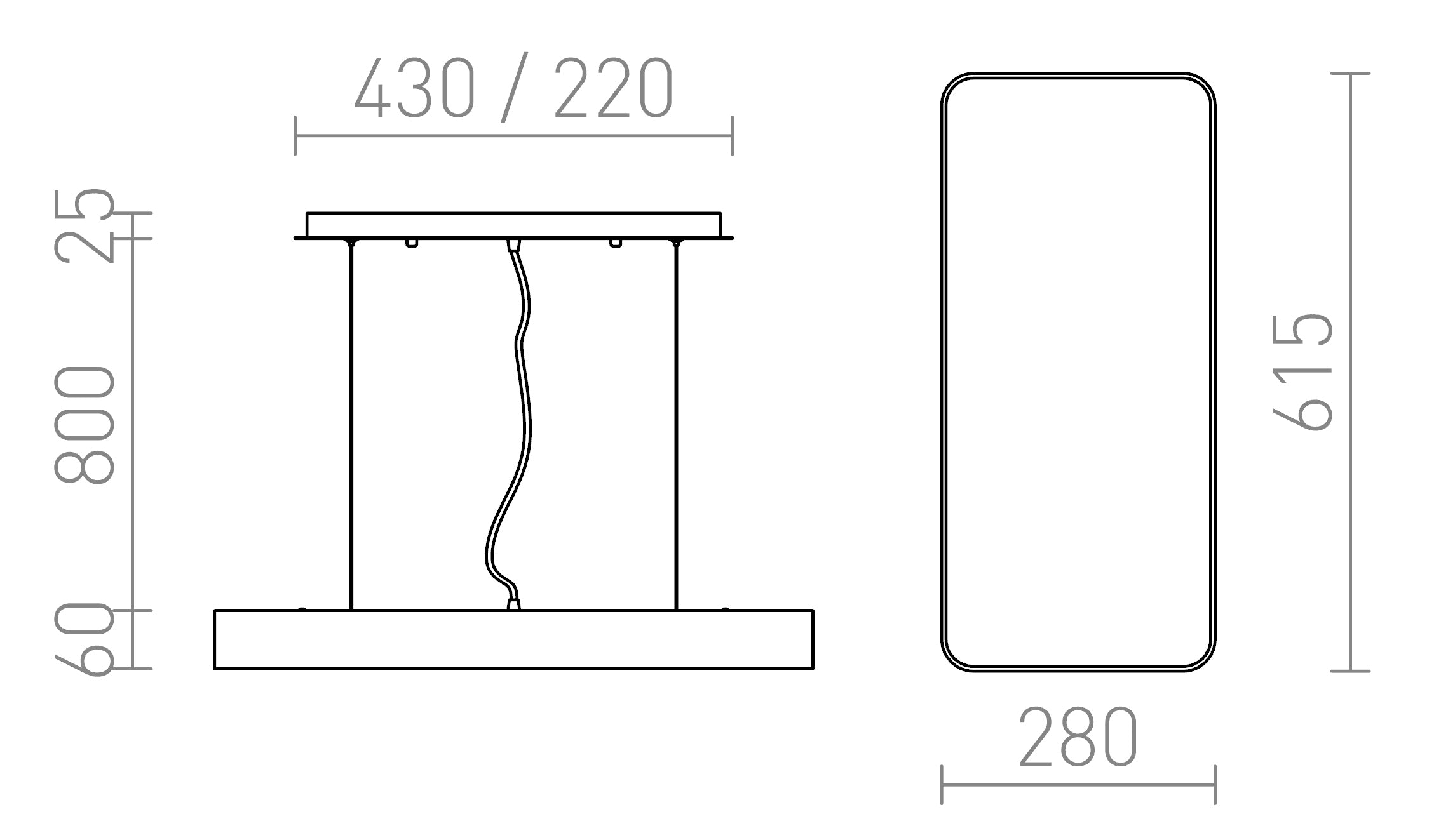 MENSA RC ZÁVESNÁ - Product sketch