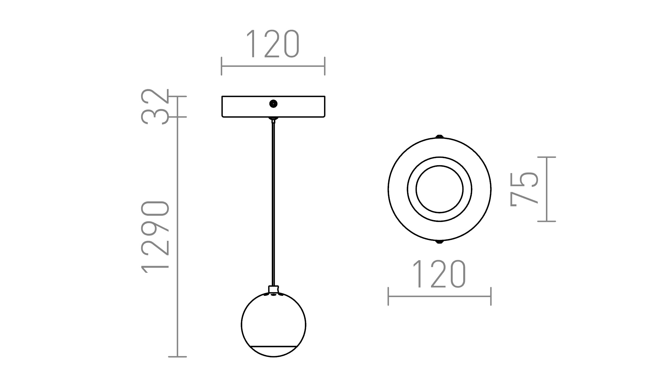 GLOSSY ZÁVESNÁ - Product sketch