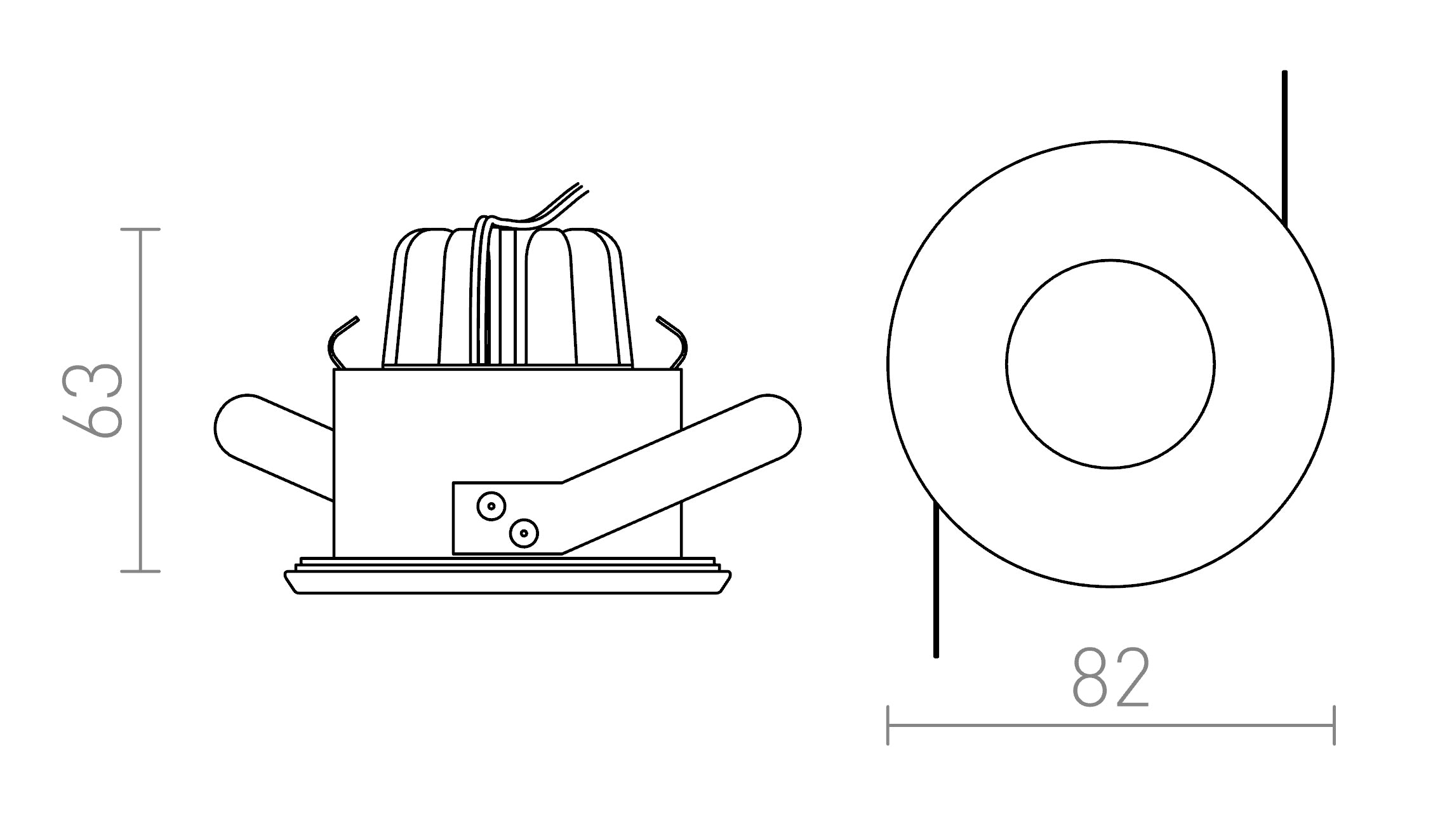 MERGO LED KRUHOVÁ - Product sketch