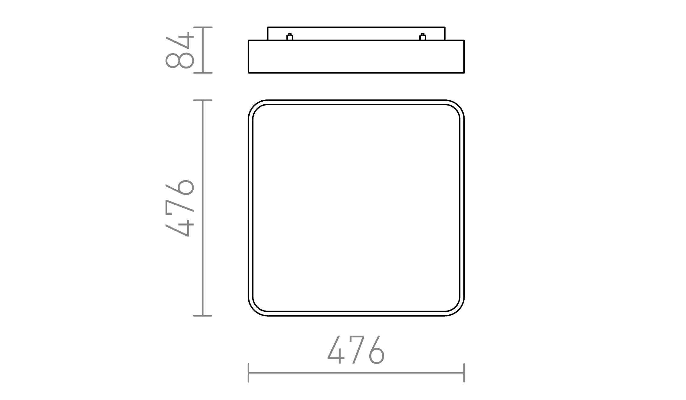 MENSA SQ 48 STROPNÁ - Product sketch