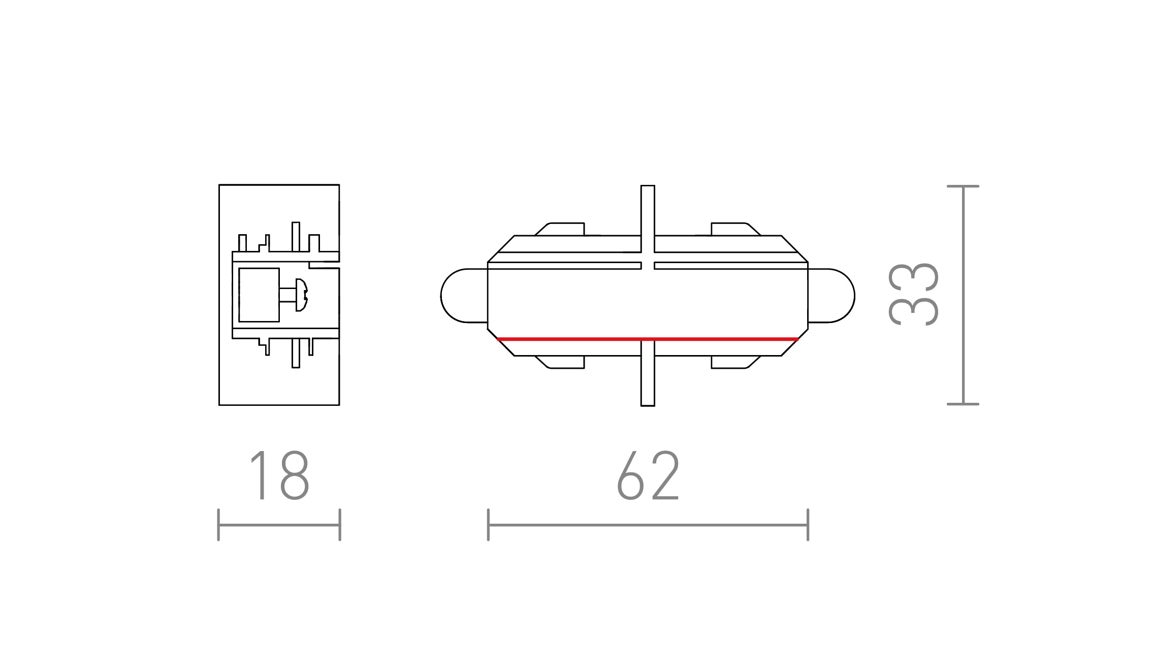 PRIAMY SPOJ NA 1-OKRUH. LIŠTU - Product sketch
