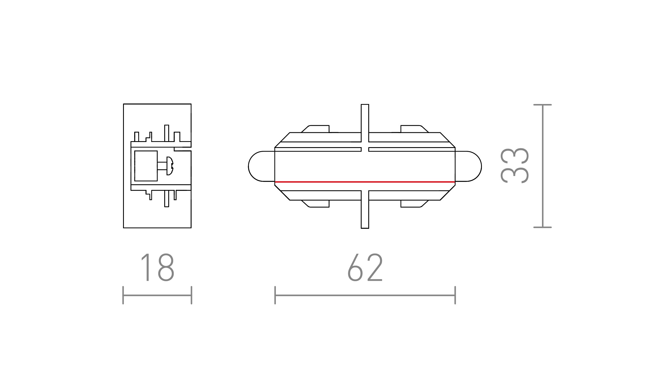 PRIAMY SPOJ NA 1-OKRUH. LIŠTU - Product sketch