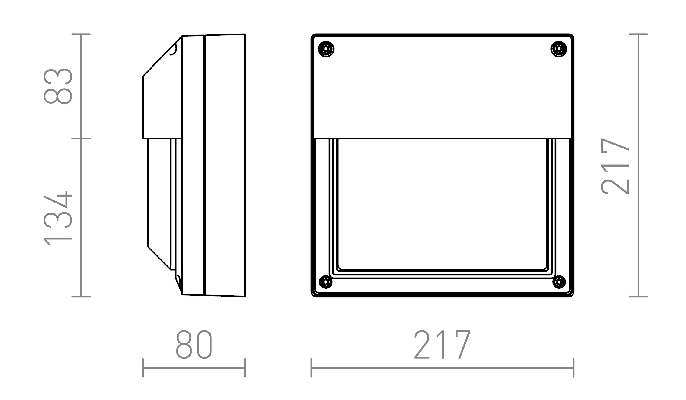 DELTA 215 NÁSTENNÁ - Product sketch