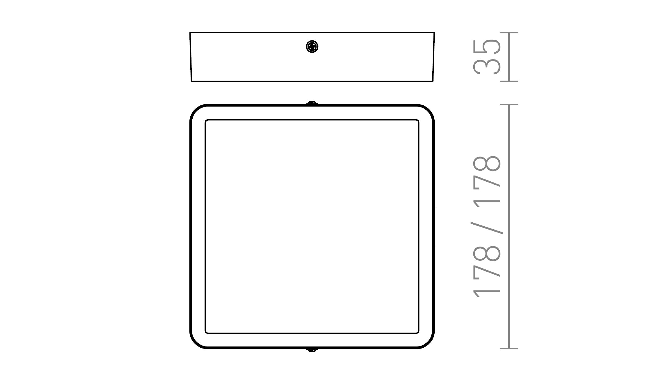 HUE SQ 17 STROPNÁ - Product sketch