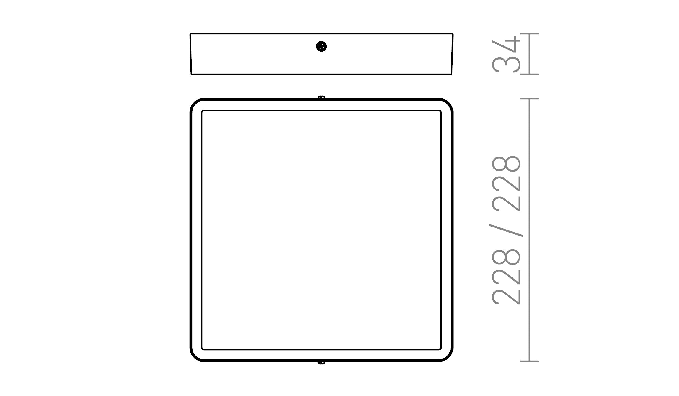 HUE SQ 22 STROPNÁ - Product sketch