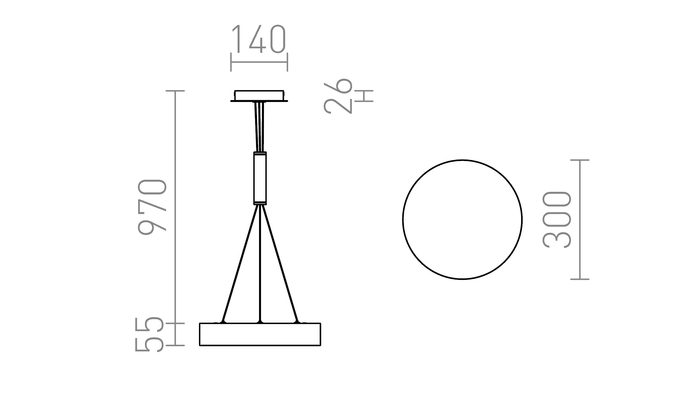LARISA R 30 ZÁVESNÁ - Product sketch