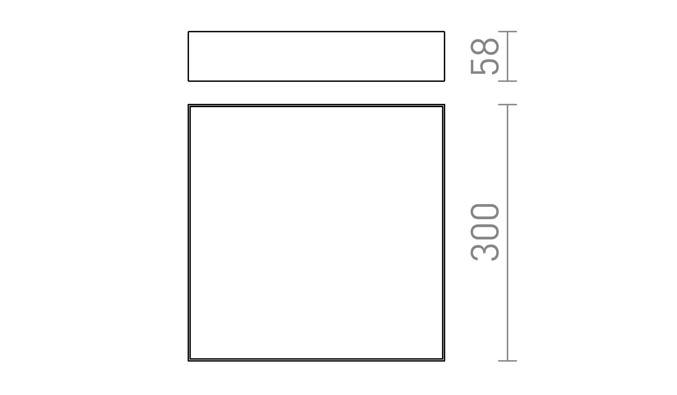 LARISA SQ 30 STROPNÁ - Product sketch