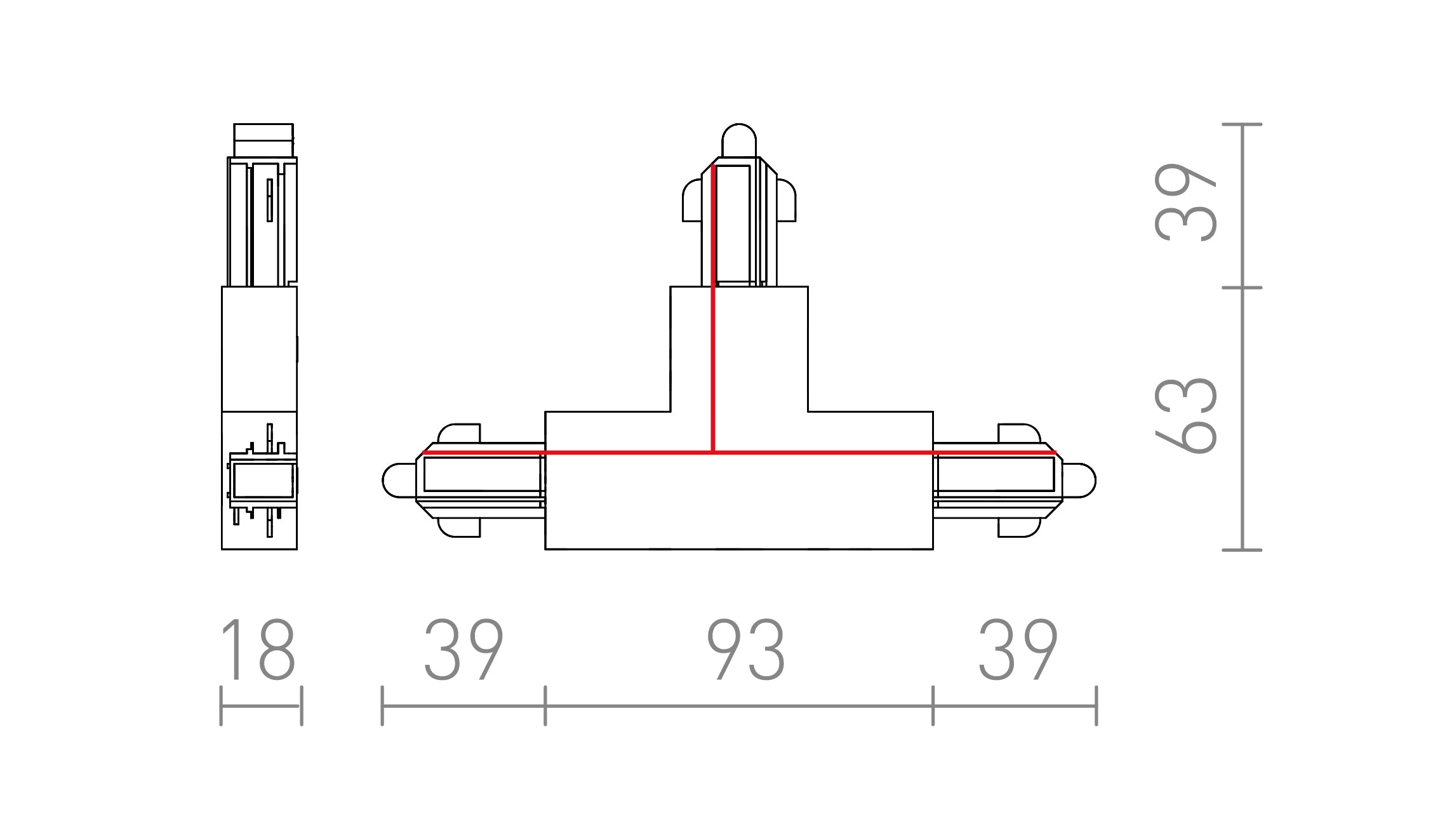 T SPOJ NA 1-OKRUH. LIŠTU PRAVÝ - Product sketch