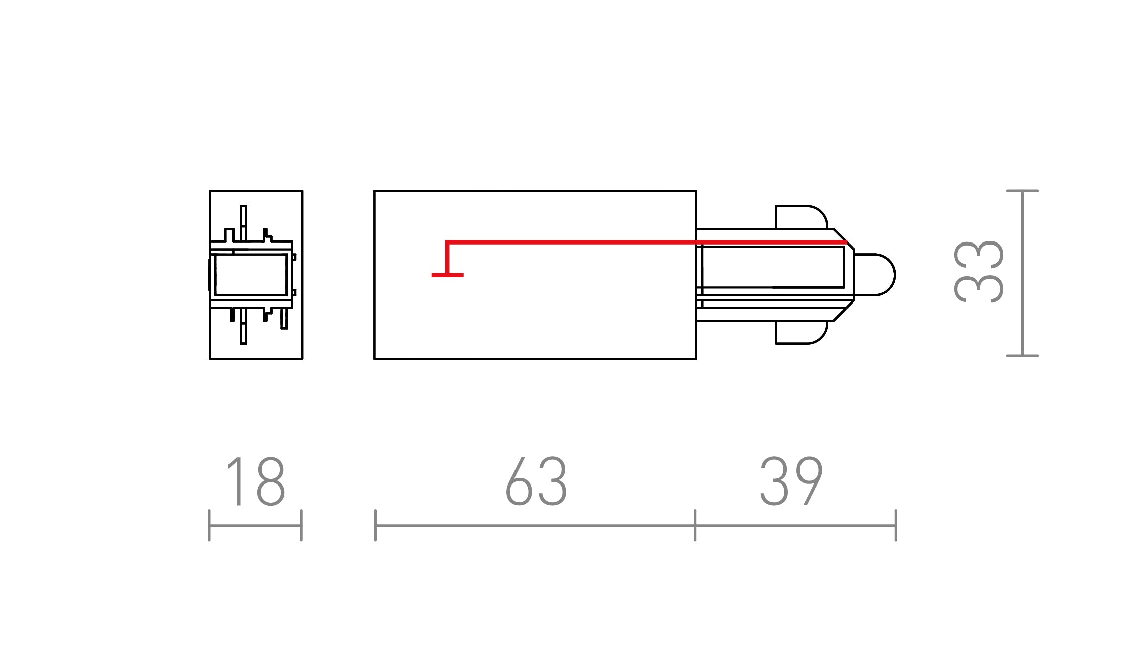 NAPÁJANIE NA 1-OKRUH. LIŠTU PRAVÉ - Product sketch