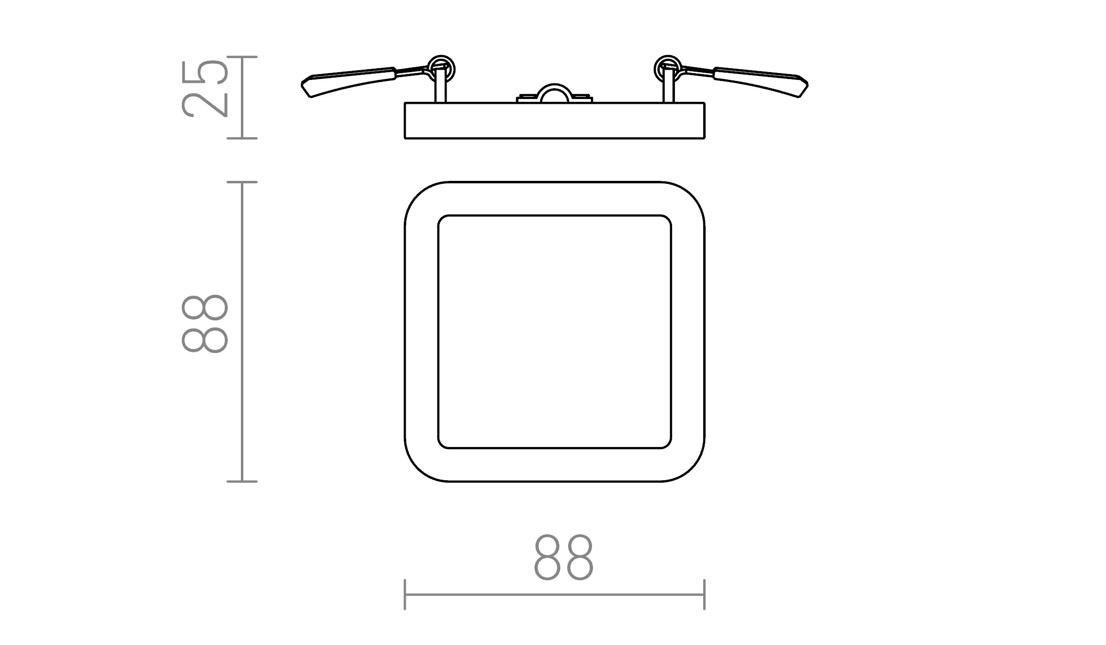 HUE SQ 9 DIMM ZÁPUSTNÁ - Product sketch