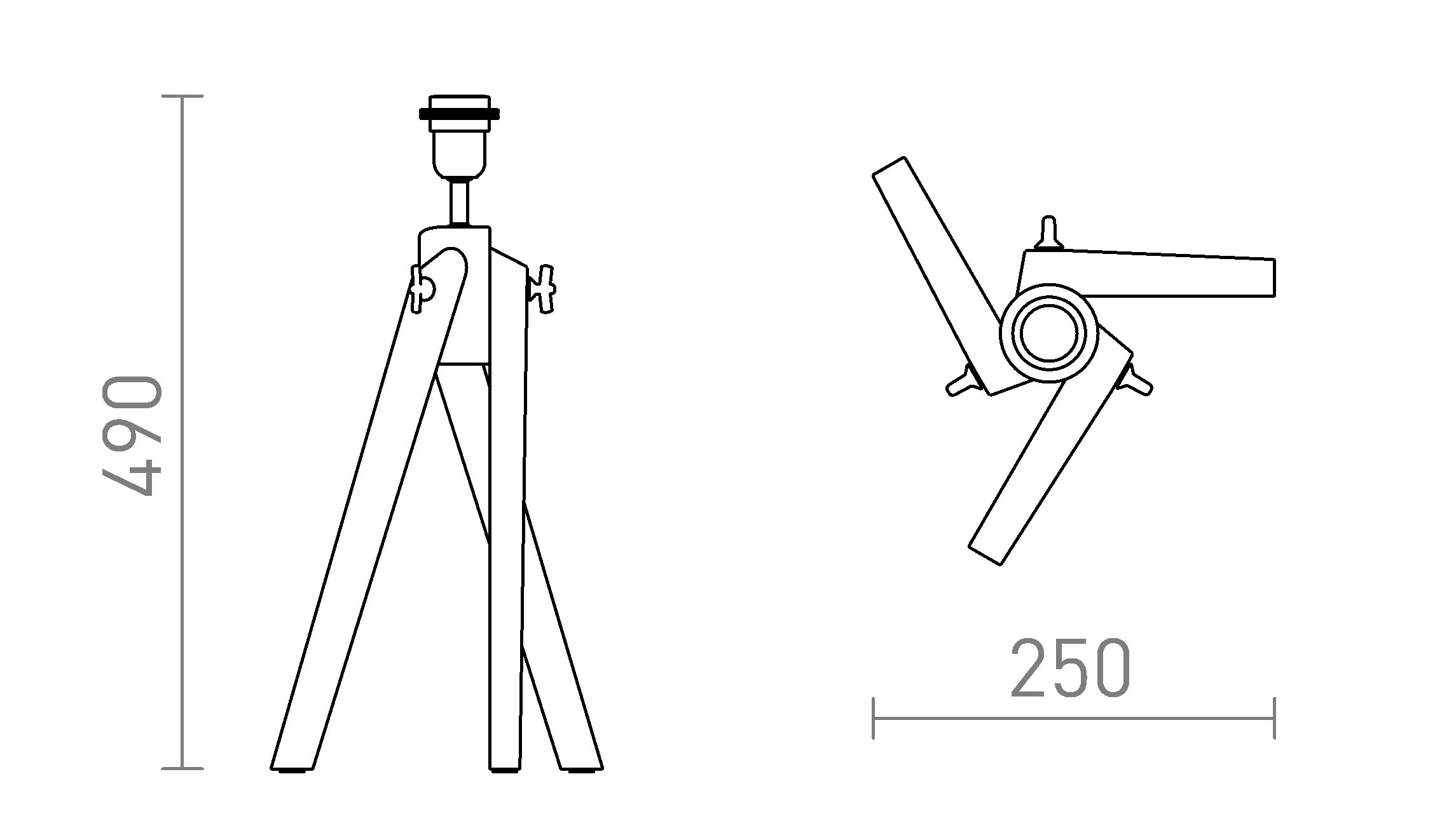 AMBITUS STOLNÝ PODSTAVEC - Product sketch