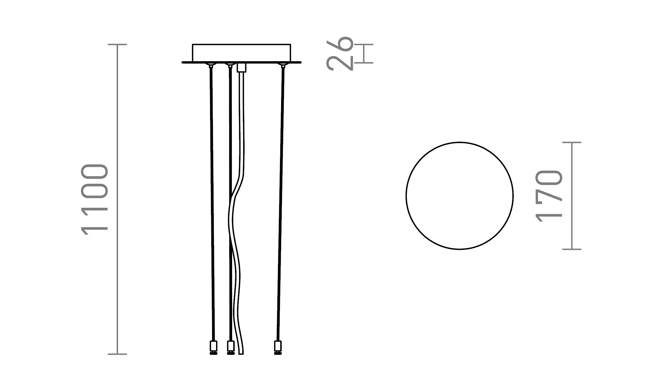MEZZO 40/60 ZÁVESNÁ SÚPRAVA - Product sketch