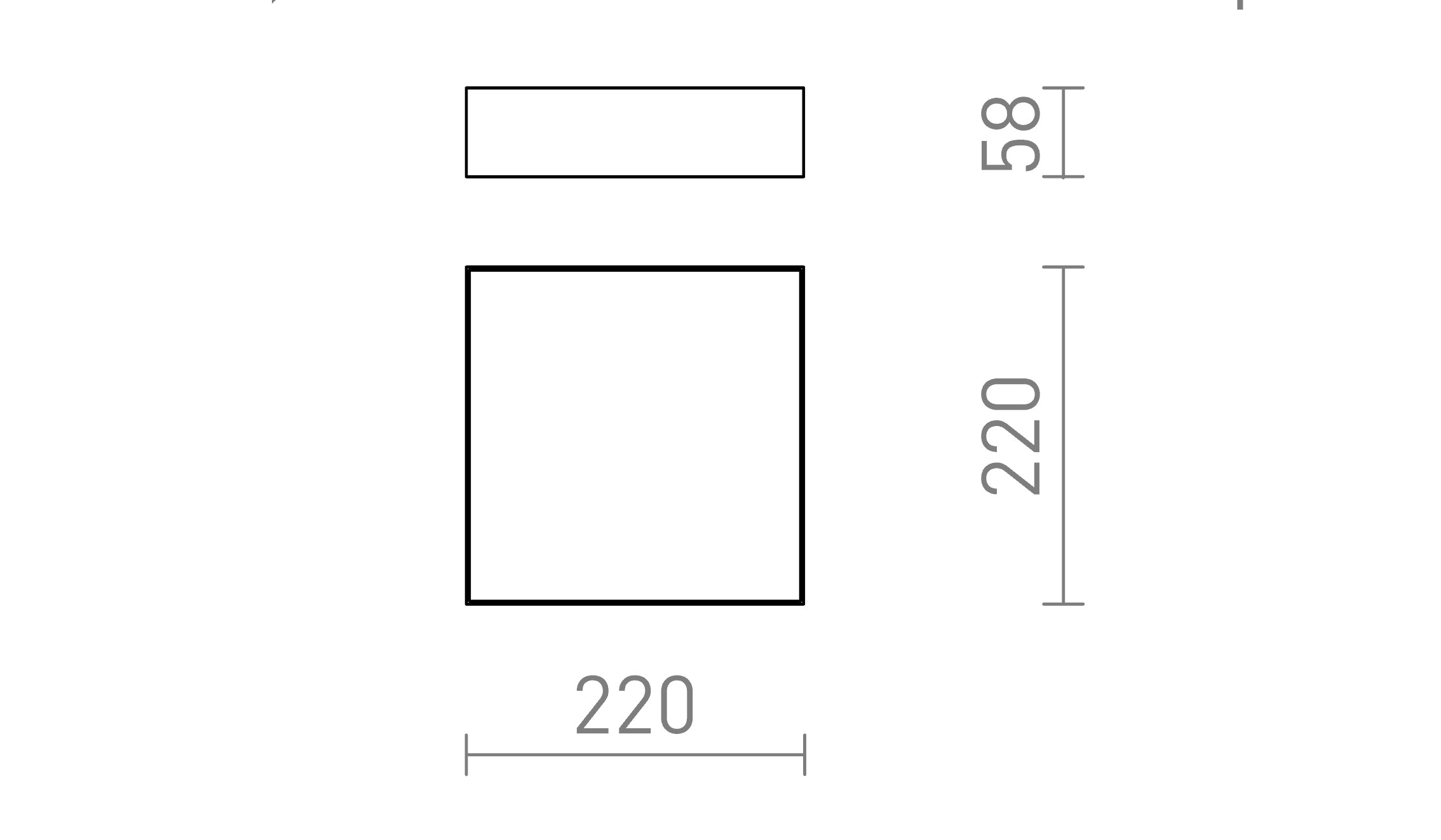 LARISA SQ 22 STROPNÁ - Product sketch