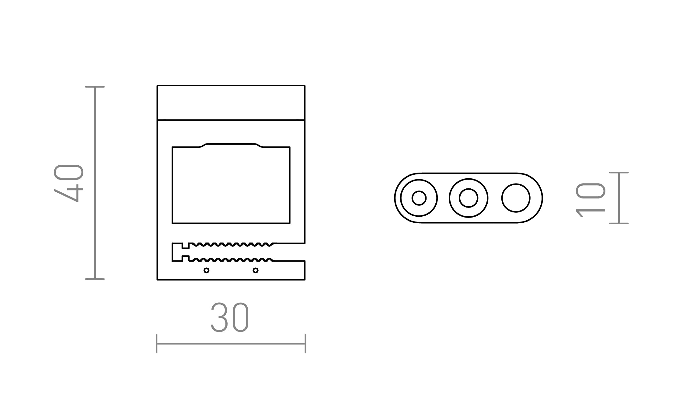 WAVE MECHANICKÝ DRŽIAK - Product sketch