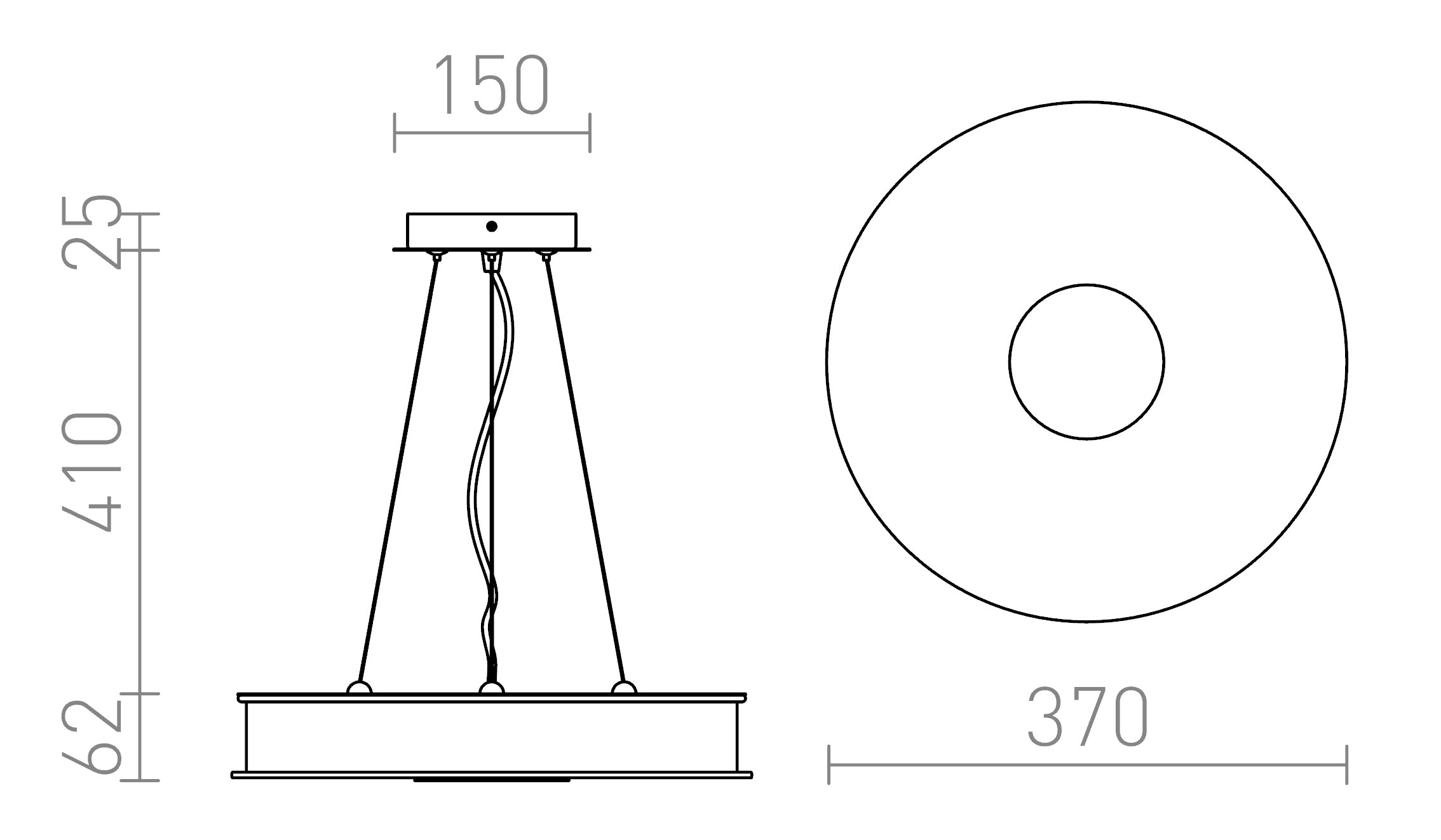 ASTERI LED ZÁVESNÁ - Product sketch