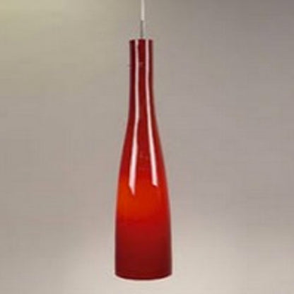 RENDL Outlet CHARDONNAY MAXI pendant red glass/chrome 230V E27 60W 18823002 1