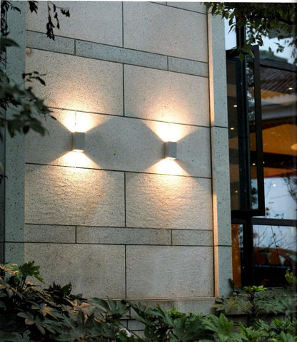 RENDL Outlet DIXIE 10x16 wall silver grey  230V LED 2x5W 92° IP54  3000K R10354 2