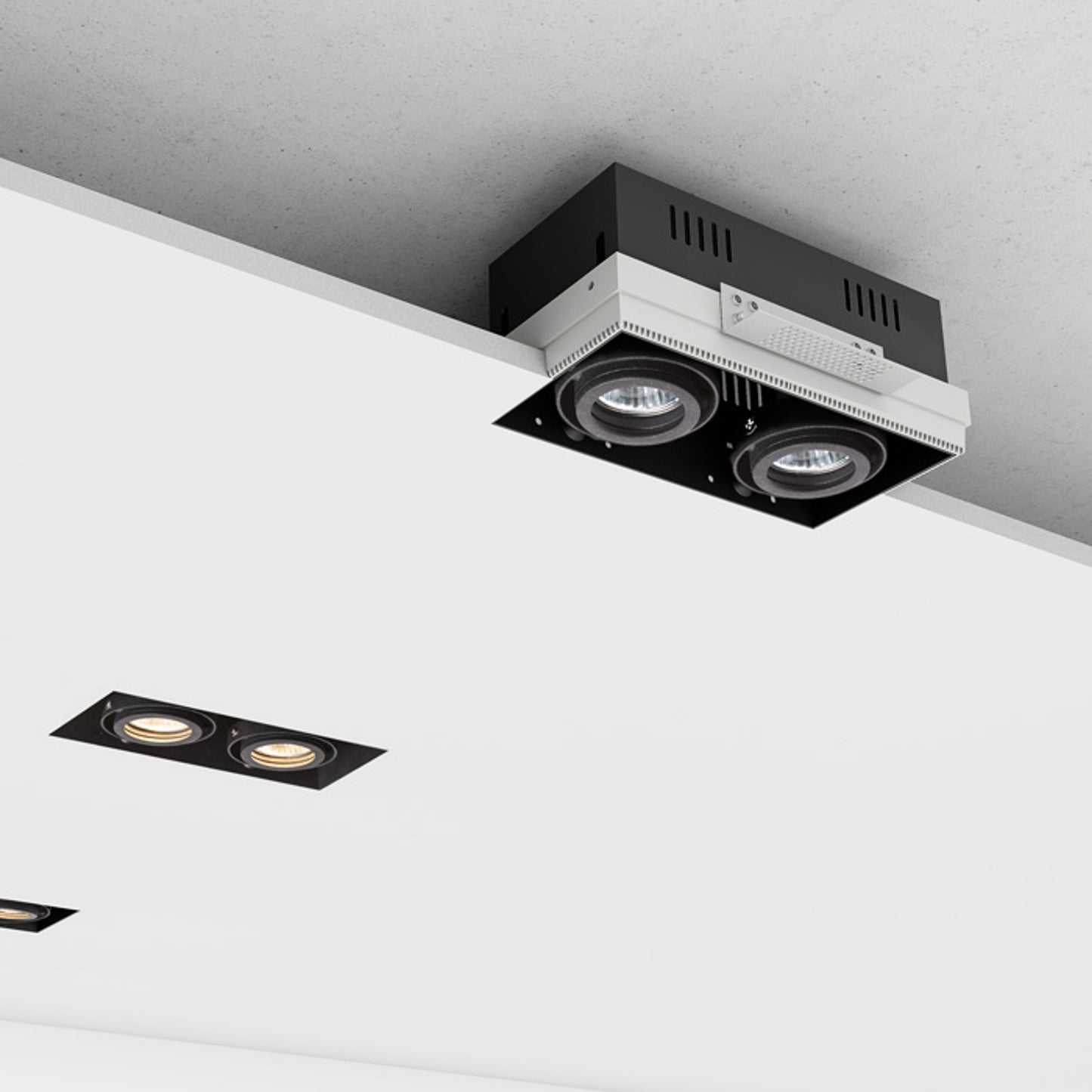 RENDL recessed light ELECTRA II  black  230V GU10 2x50W R12053 7