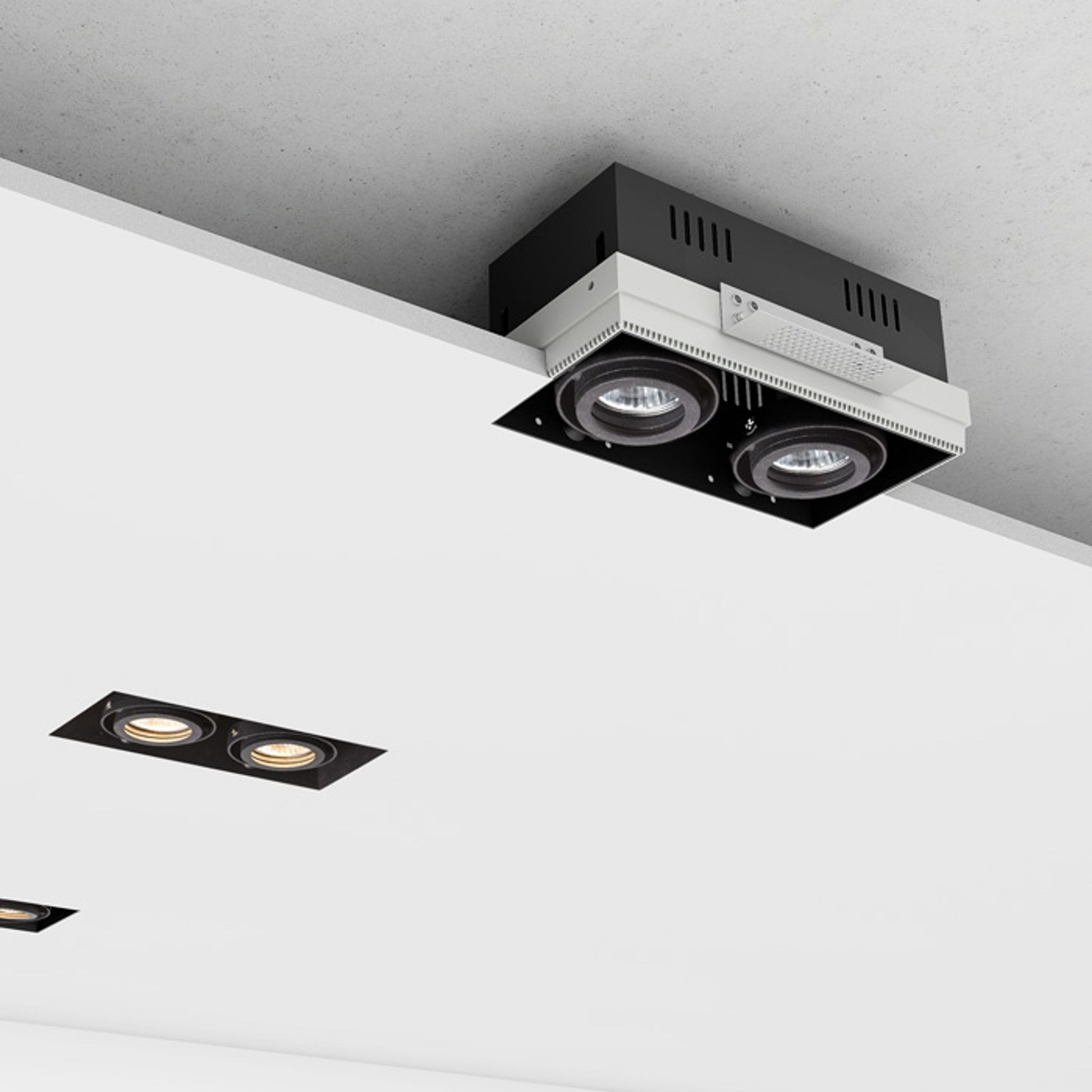 RENDL recessed light ELECTRA II  black  230V GU10 2x50W R12053 7