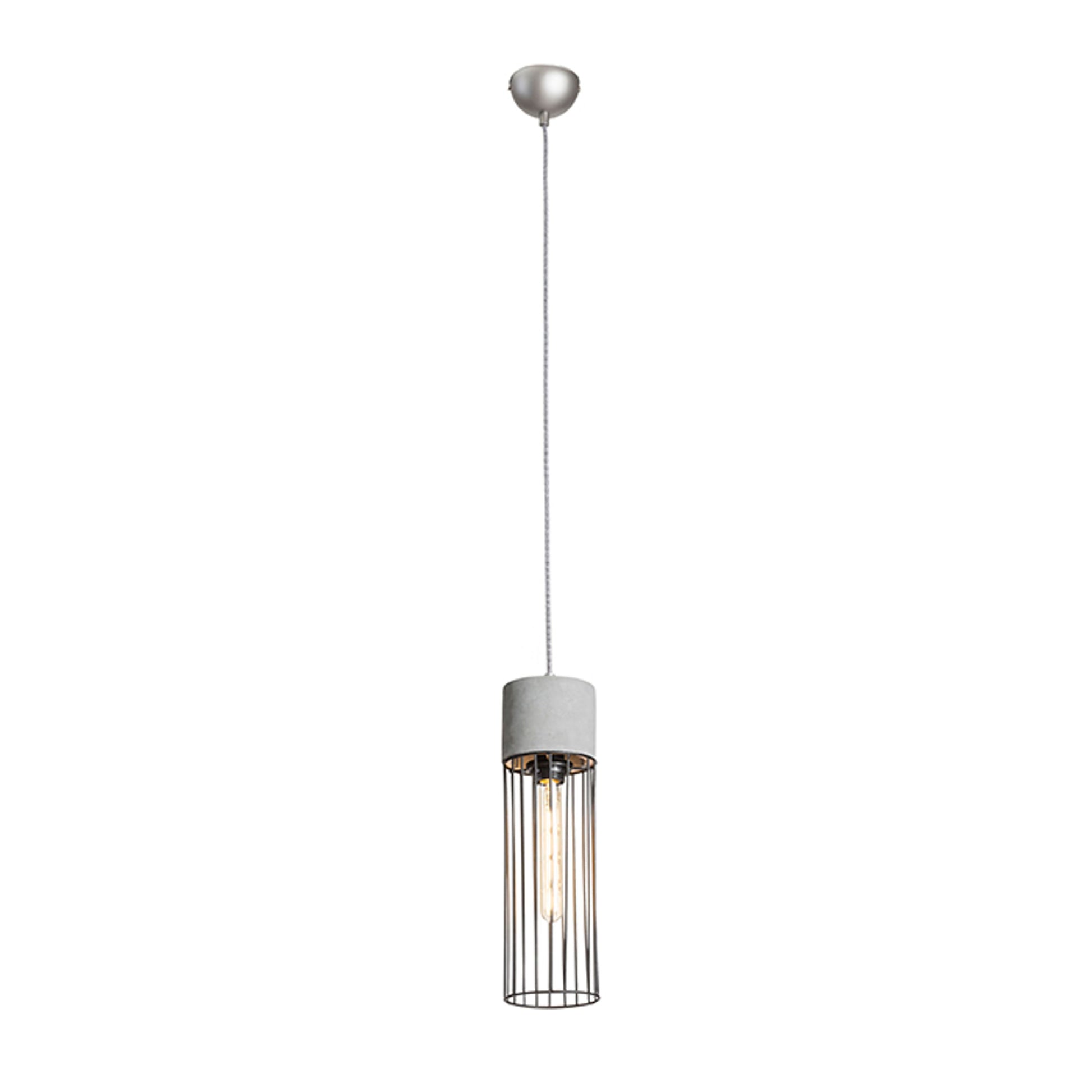 RENDL pendant lamp BURTON pendant  concrete 230V LED E27 11W R12931 1