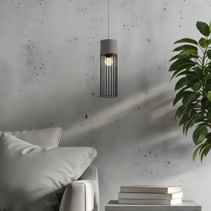 RENDL pendant lamp BURTON pendant  concrete 230V LED E27 11W R12931 2