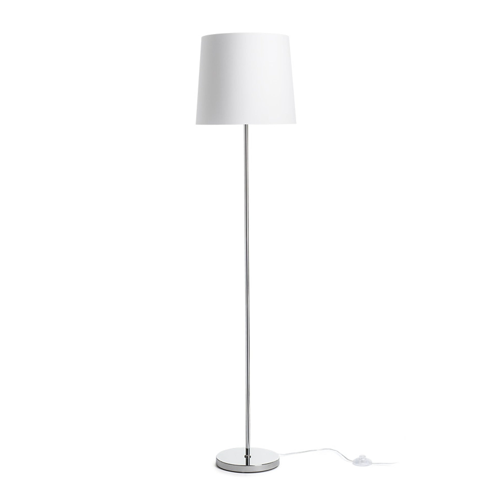 RENDL floor lamp NYC/CONNY 35 floor  Polycotton white/chrome 230V LED E27 15W R14076 1